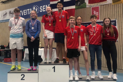 Ungdommens Badmintonmesterskap 5-7 april 2019: Haugerud på pallen i 7 av 10 klasser!