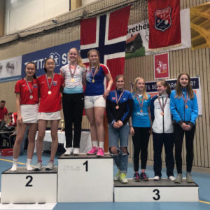 Ungdommens Badmintonmesterskap 5-7 april 2019: Haugerud på pallen i 7 av 10 klasser!