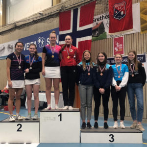 Ungdommens Badmintonmesterskap 5-7 april 2019: Haugerud på pallen i 7 av 10 klasser!
